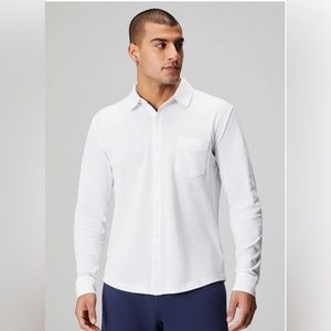 Fabletics The Dash Long Sleeve Button Up NWT